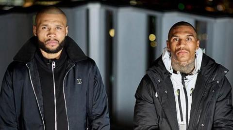 Chris Eubank Jr and Conor Benn face the camera side by side