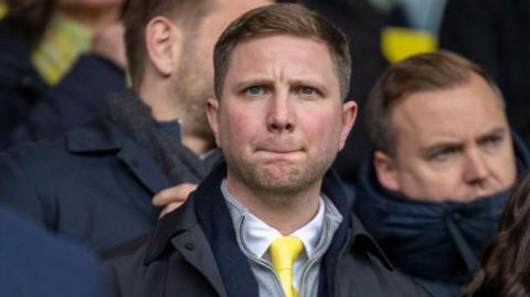 Norwich City sporting director Ben Knapper pictured in the crowd at Carrow Road