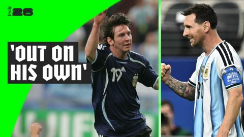 Lionel Messi in 2006 and 2026