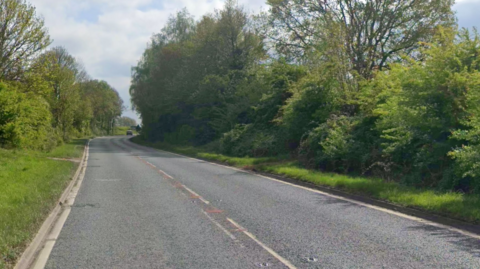 A stretch of a rural A-road