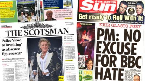 index picture combining the front pages of two newspapers