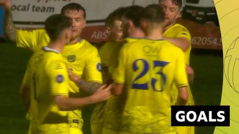 Buckie Thistle celebrate Aaron Cummings' goal to make it 2-0