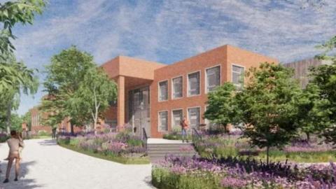 An artist's impression of a new school