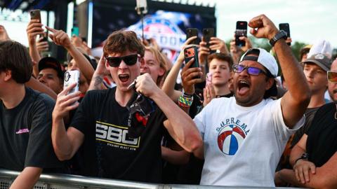 A general view of fans in attendance during the UFC Freedom 250 ceremonial weigh-in at The Ellipse on June 13, 2026 in Washington, DC. 