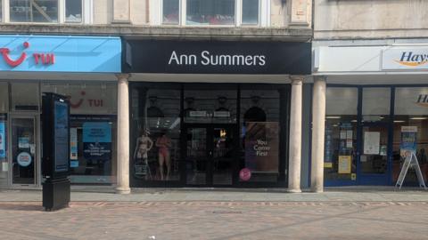 Ann Summers shop on Long Row in Nottingham