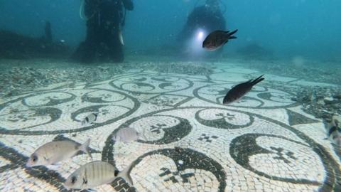 Baiae’s stunning mosaics are under threat from marine life, which are able to break down the material.
