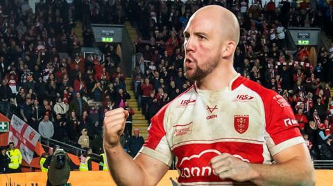 George King celebrates for Hull KR