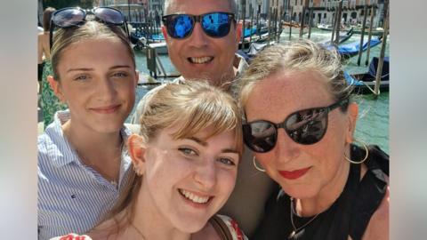 Family handout photo issued by the Meningitis Research Foundation of the Kenny Family (left to right) Juliette, Michael, Rebecca and Florence.
