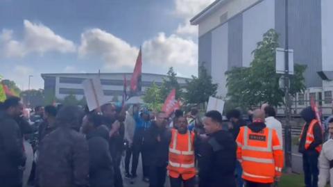 The picket line in Coventry