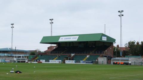 General view of Blyth Spartans' Croft Park ground