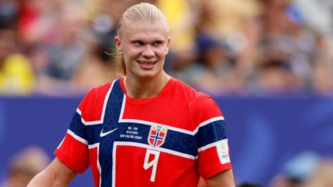 A smiling Erling Haaland