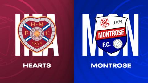 Hearts and Montrose badges