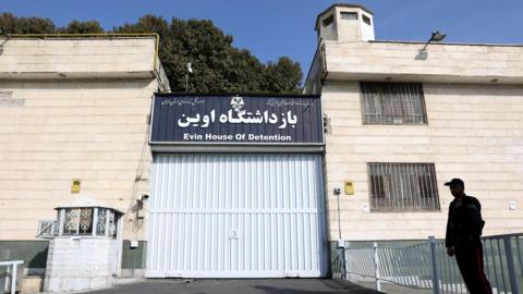 File photo showing an entrance to Evin prison in Tehran (17 October 2022)
