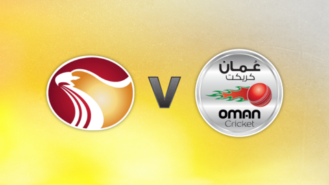 UAE v Oman badge graphic