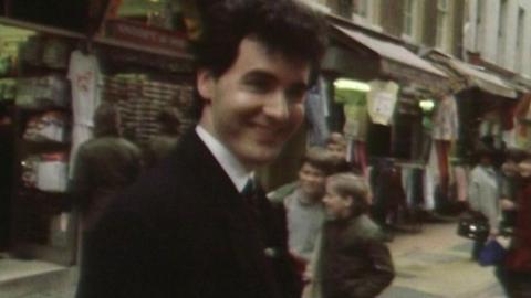 Peter York standing on Carnaby Street.