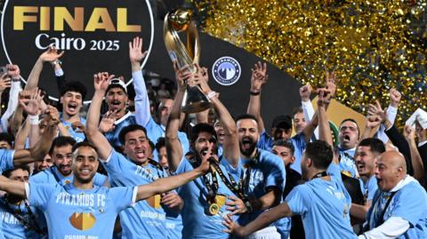 Pyramids lift the African Champions League trophy