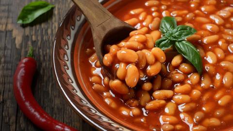 Beans on a plate