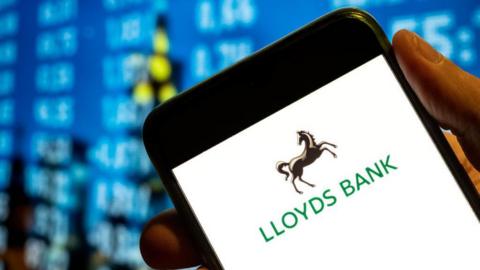 A smartphone screen showing a Lloyds Bank app