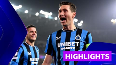 Watch highlights of Aston Villa's 1-0 defeat to Club Brugge in the Champions League