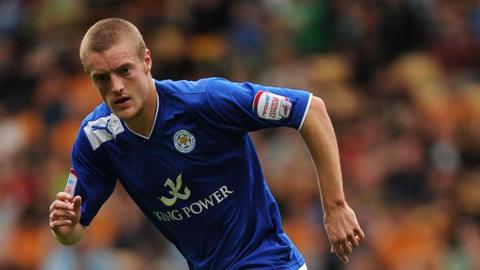 Jamie Vardy in action for Leicester City in 2012
