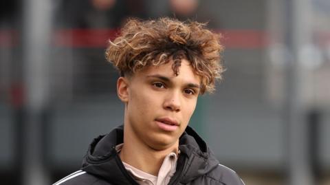 Samuel Tabares in Fulham Under-21 training kit