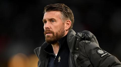 Rob Edwards on the touchline during a Luton match