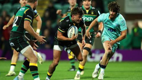 Northampton Saints captain George Furbank pictured in action against Bedford Blues during pre-season.