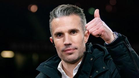 Robin van Persie with his thumb up