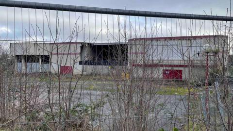 The former Showcase cinema in Derby that has been partially demolished