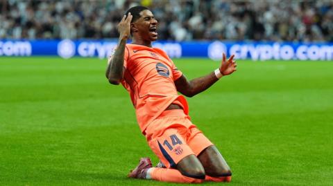Marcus Rashford celebrates