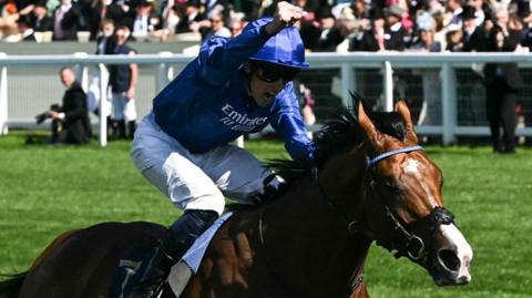 William Buick winning at Royal Ascot on Ombudsman