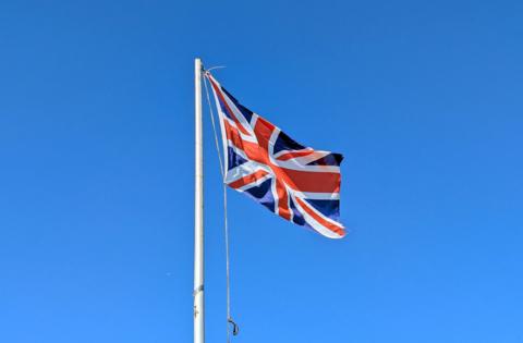 A stock image of a Union Jack flag. 