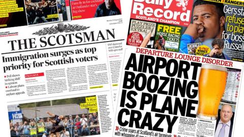 Scotsman and Record front pages
