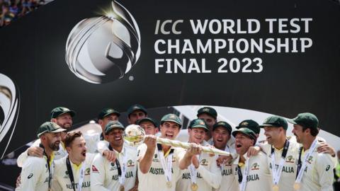 Australia celebrate winning the World Test Championship