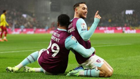 Josh Brownhill celebrates scoring against Watford