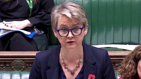 Yvette Cooper speaking in the House of Commons