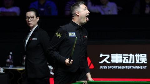 Kyren Wilson celebrates