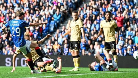 James Penrice scores against St Mirren