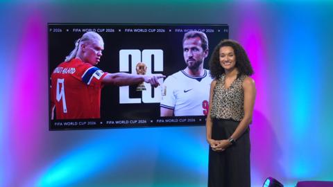 Nina on the Newsround set