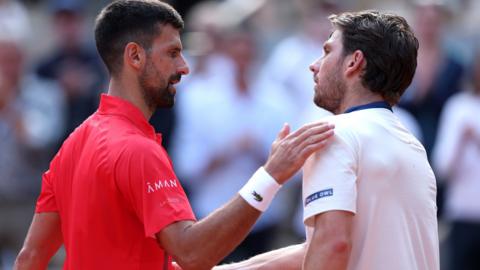 Novak Djokovic and Cameron Norrie