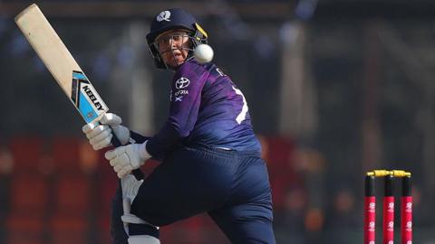 Priyanaz Chatterji playing for Scotland against Nepal