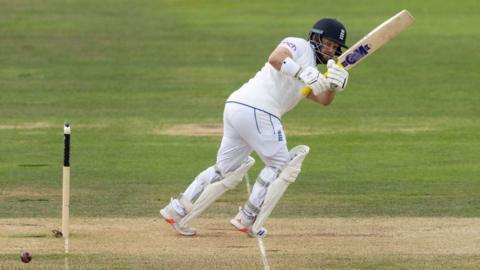 England opener Ben Duckett plays a shot