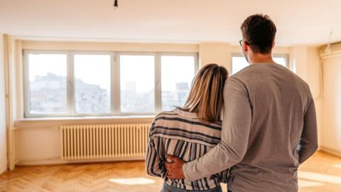 People looking round a property