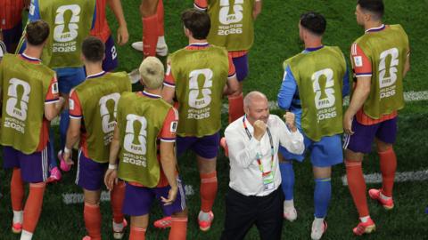 Steve Clarke celebrates