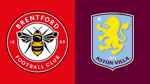 Brentford vs Aston Villa fixture graphic