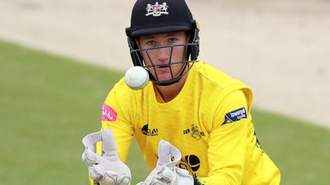 James Bracey in action for Gloucestershire