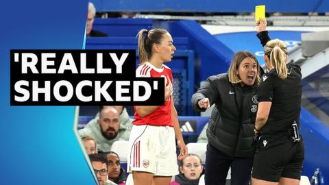 Katie McCabe, Sonia Bompastor shouting at referee.