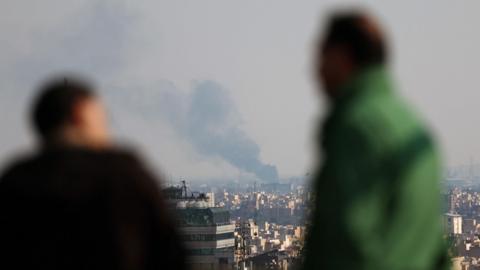 Smoke rises after an airstrike in central Tehran, Iran (1 April 2026)