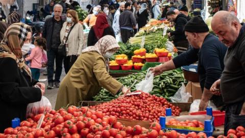 A street market in Istanbul