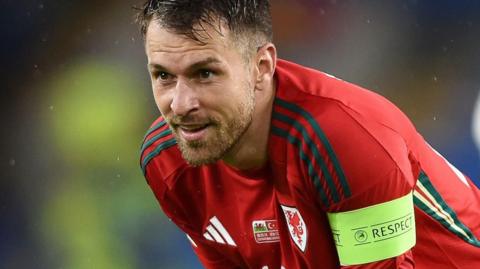 Aaron Ramsey in action for Wales